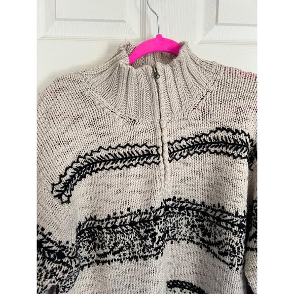 Sundance Knit Quarter Zip Long Sleeve Pullover Wool Sweater Men's Large - Picture 2 of 7